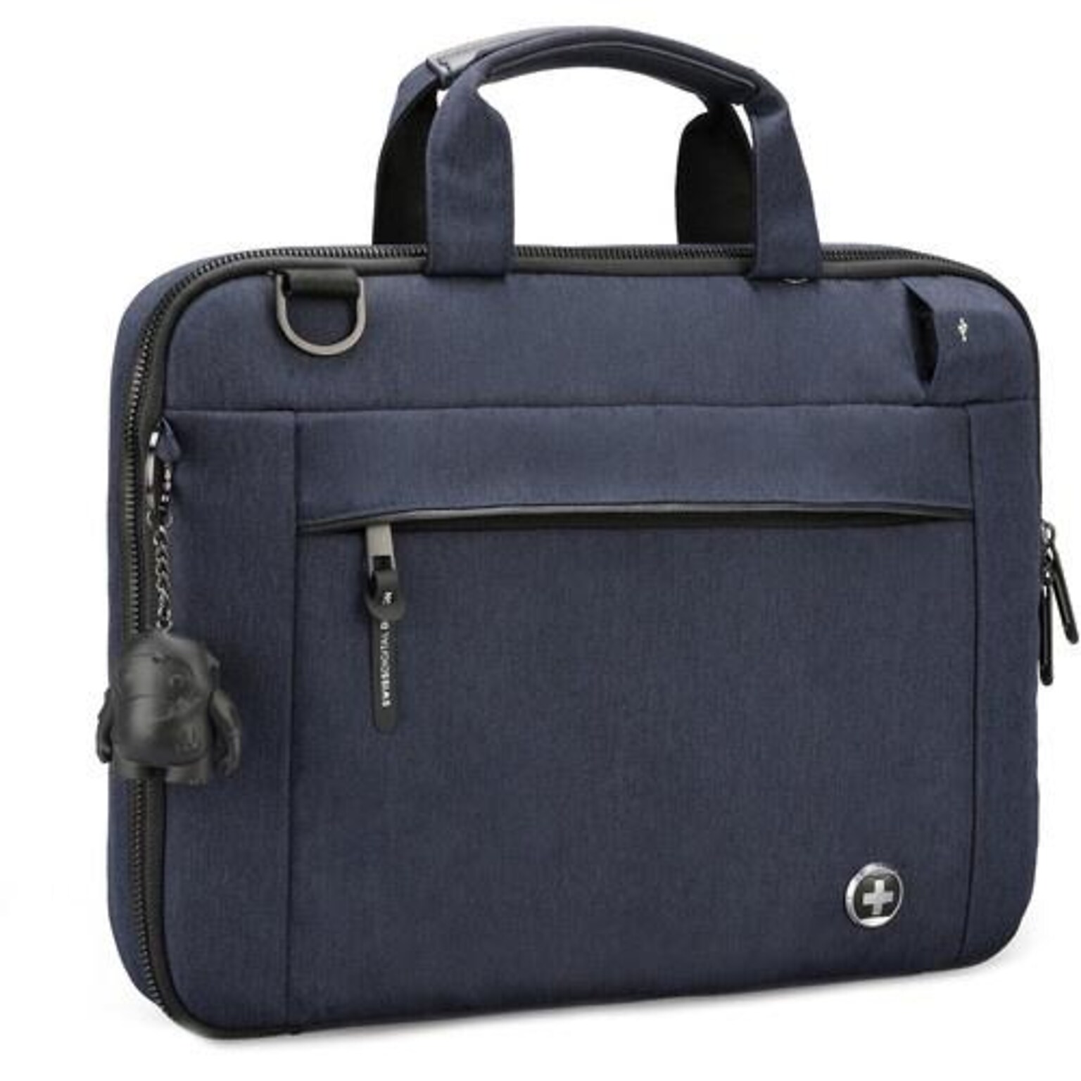 SwissDigital BOLLIGEN Polyester Laptop Sleeve for 16 Laptops, Navy Blue, (SD8526-12)