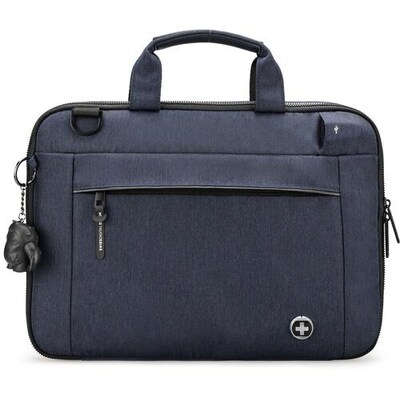 SwissDigital BOLLIGEN Polyester Laptop Sleeve for 14'' Laptops, Navy Blue, (SD8525-12)