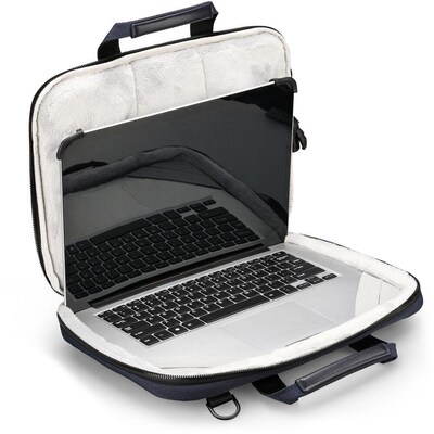SwissDigital BOLLIGEN Polyester Laptop Sleeve for 14'' Laptops, Navy Blue, (SD8525-12)
