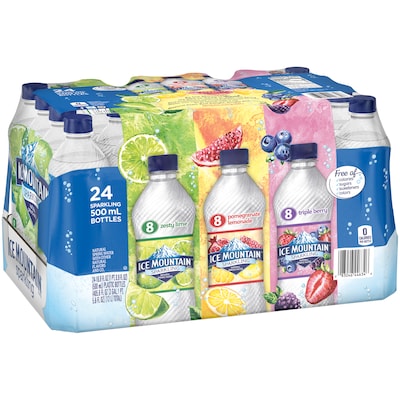 UPC 083046446346 product image for Ice Mountain Sparkling Water, Pomegranate Lemonade, Triple Berry & Lime, 16.9 oz | upcitemdb.com