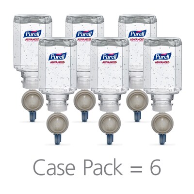 Commercial Dispensing Purell Advanced Gel Hand Sanitizer Refill for ES Dispenser, 450 mL., 6/Carton (1450-06)