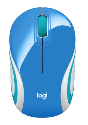 Logitech M187 Advanced Wireless Optical USB Mouse, Palace Blue (910-005360)