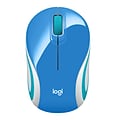 Logitech M187 Advanced Wireless Optical USB Mouse, Palace Blue (910-005360)