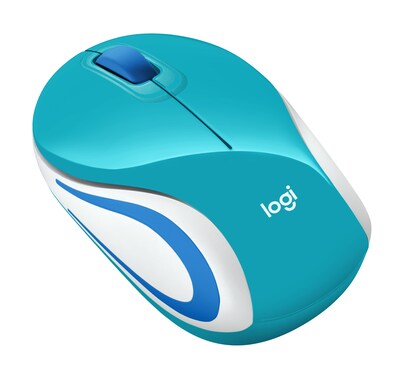 Logitech M187 Wireless Optical USB Mouse, Bright Teal (910-005363)