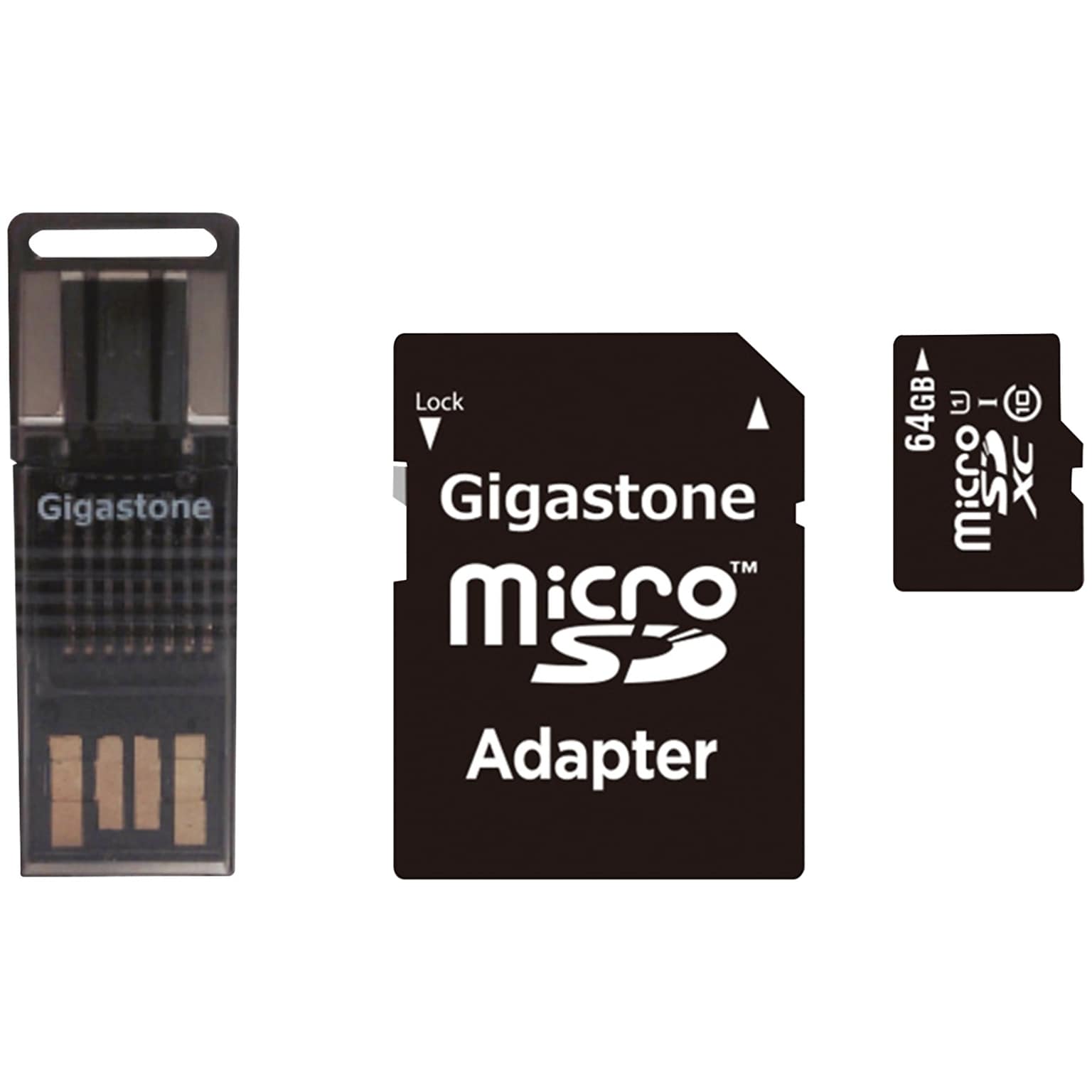 Gigastone GS-4IN1600X64GB-R         Prime Series microSD Card 4-in-1 Kit (64GB) (GIGS4IN164GBR)