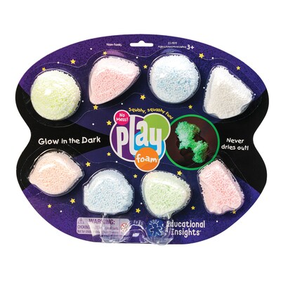 Educational Insights Playfoam Glow In The Dark, 8/Pack (1909)