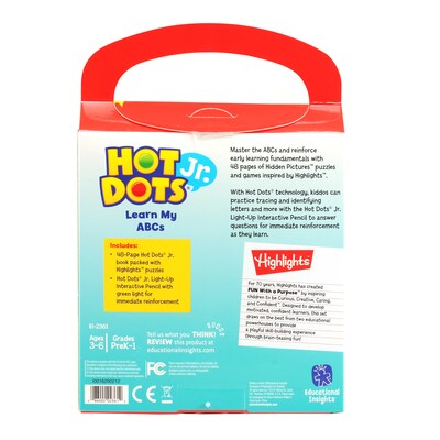 Educational Insights Hot Dots Jr. Learn My ABCs, Ages 3 to 6, 48 Pages (2361)