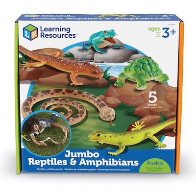 Learning Resources Jumbo Reptiles & Amphibians, Ages 3+ (LER0838)