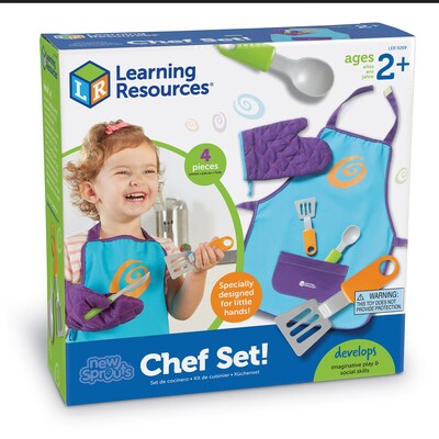 Learning Resources New Sprouts Chef Set  Learning Toys, Assorted Colors, 4 Pieces (LER9269)