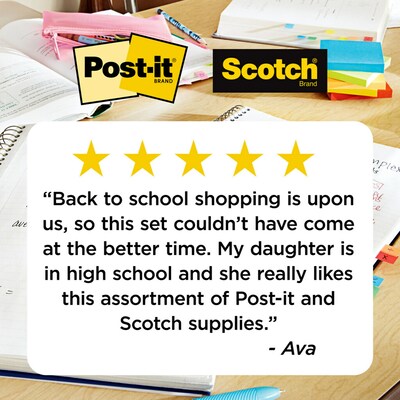 Post-it Back to School Bundle Super Sticky Notes, Assorted Collection (SIOC)