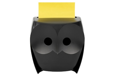 Post-it Super Sticky Notes & Owl Design Dispenser, Black (OWL-330-BK)