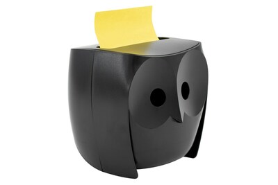 Post-it Super Sticky Notes & Owl Design Dispenser, Black (OWL-330-BK)