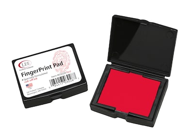 Lee Products Inkless Fingerprint Pad, Red Ink (03028)