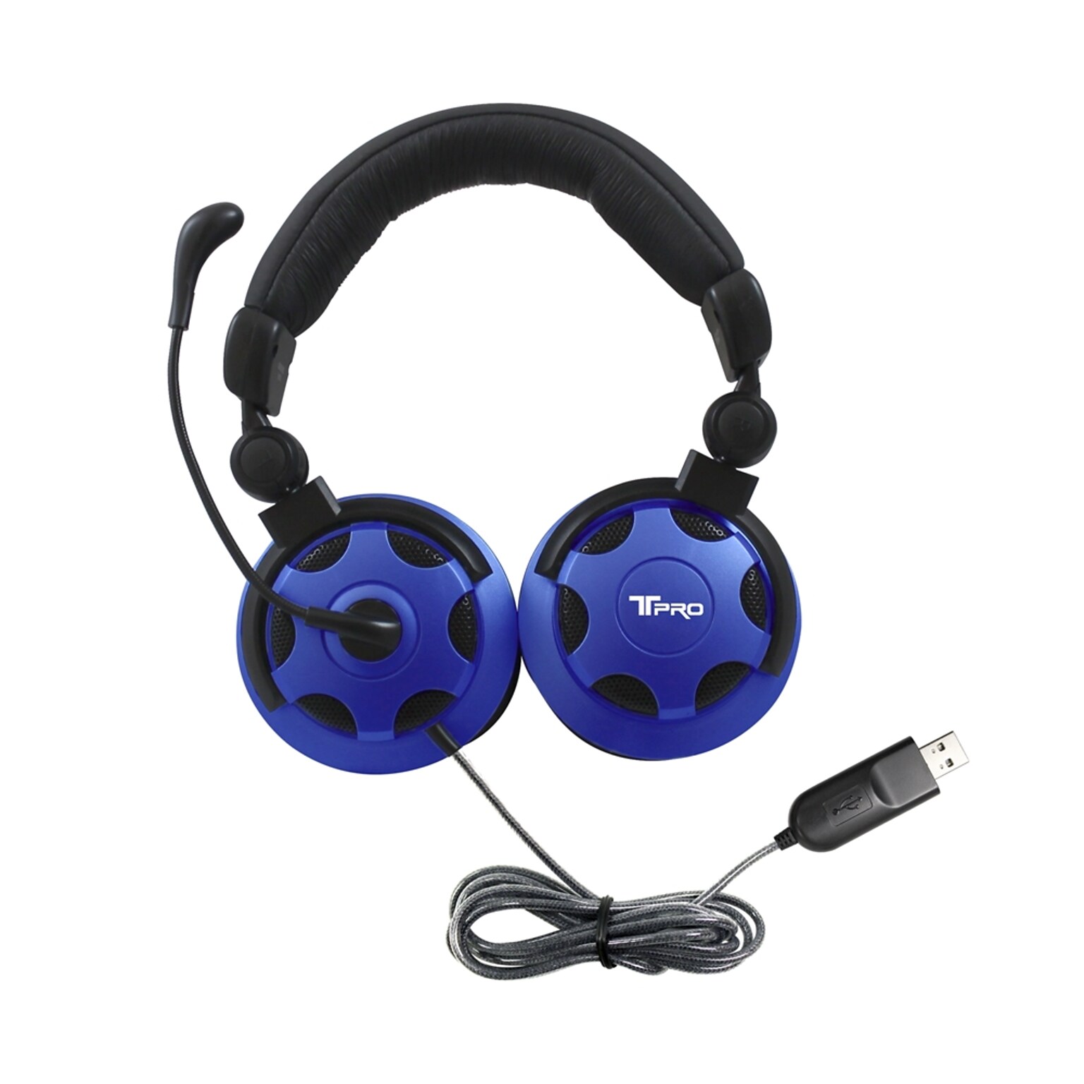 Hamilton Buhl USB-A Noise Canceling Stereo Computer Headset, Blue (TP1-USB)