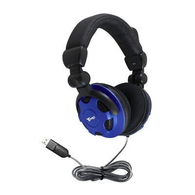 Hamilton Buhl USB-A Noise Canceling Stereo Computer Headset, Blue (TP1-USB)