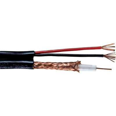 Vericom BCS59-01981 RG59 CCTV Coaxial Cable , 500ft (Black)