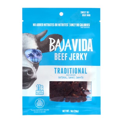 Baja Vida Traditional Beef Jerky Snack Pack, 1.0 oz., 12/Pack (220-02304)