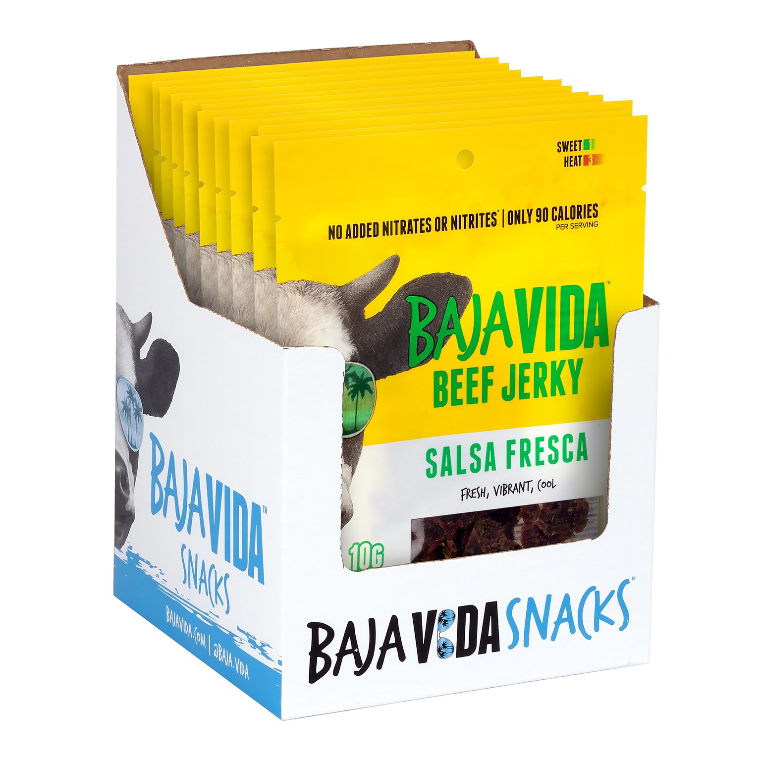 Baja Vida Salsa Fresca Beef Jerky Snack Pack, 1.0 oz., 12/Pack (220-02305)