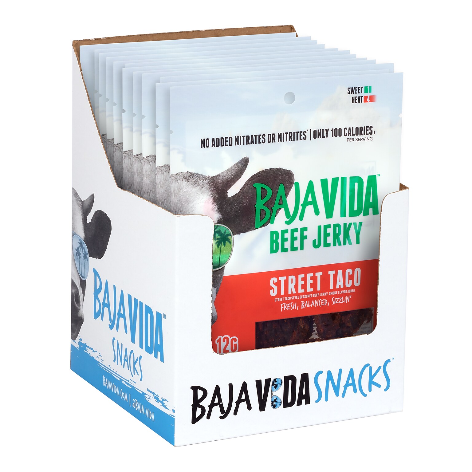 Baja Vida Street Taco Beef Jerky Snack Pack, 1.0 oz., 12/Pack (220-02308)