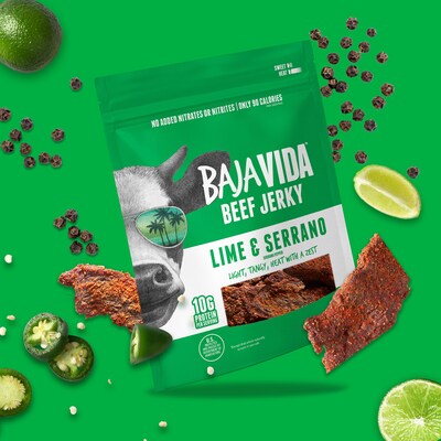 Baja Vida Lime and Serrano Pepper Beef Jerky Snack Pack, 1.0 oz., 12/Pack (220-02307)