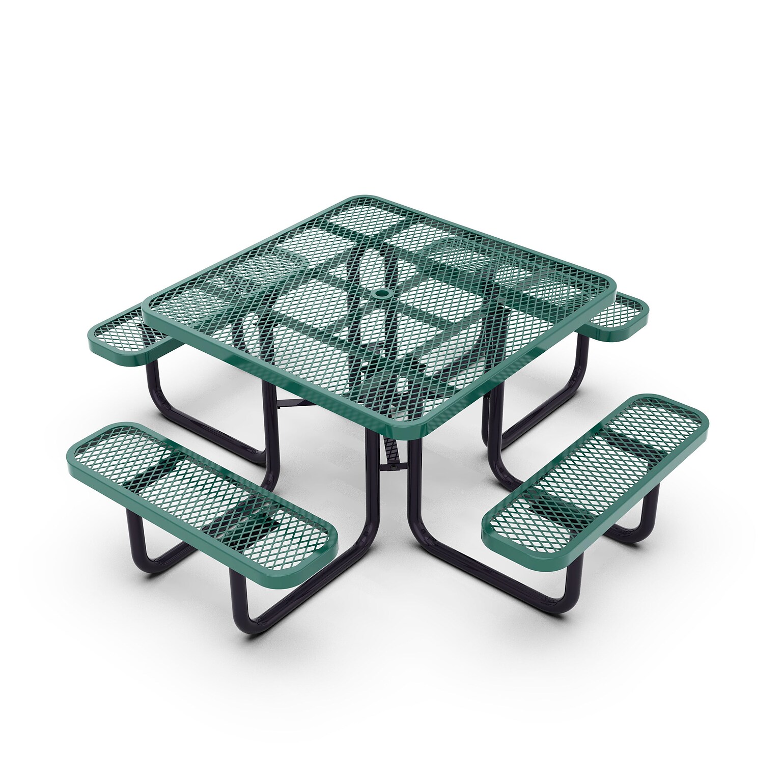 Flash Furniture Creekside Commercial Grade Square Outdoor Picnic Table, Green (SLFEMS46H60LGN)