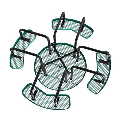Flash Furniture Creekside Commercial Grade Round Outdoor Picnic Table, Green (SLFEMR46H60LGN)
