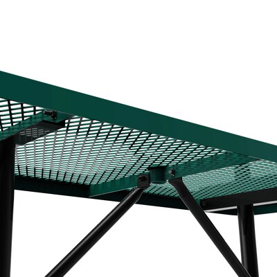 Flash Furniture Mantilla Rectangular Outdoor Picnic Table, 6' Green (SLFEML72H48LGN)