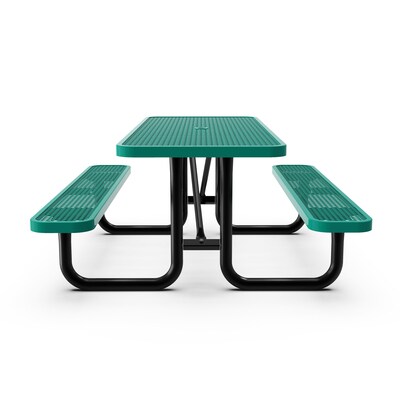 Flash Furniture Mantilla Rectangular Outdoor Picnic Table, 6' Green (SLFEML72H48LGN)