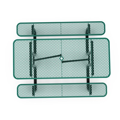 Flash Furniture Mantilla Rectangular Outdoor Picnic Table, 6' Green (SLFEML72H48LGN)