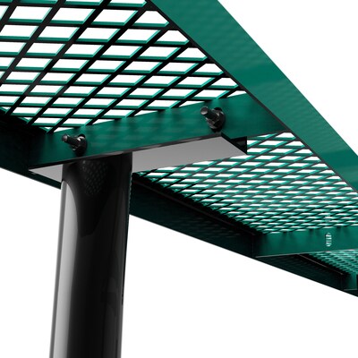 Flash Furniture Mantilla Rectangular Outdoor Picnic Table, 6' Green (SLFEML72H48LGN)