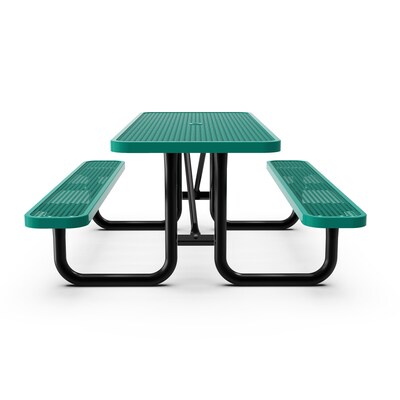 Flash Furniture Mantilla Rectangular Outdoor Picnic Table, 8' Green (SLFEML96H60LGN)