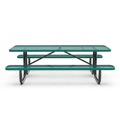 Flash Furniture Mantilla Rectangular Outdoor Picnic Table, 8' Green (SLFEML96H60LGN)