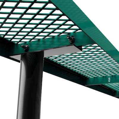 Flash Furniture Mantilla Rectangular Outdoor Picnic Table, 8' Green (SLFEML96H60LGN)