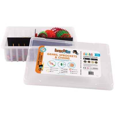 Brackitz Gears, Sprockets & Chains Classroom Module Plastic Building Set, 503 pieces (BKZBZ82123)