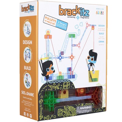 Brackitz Pulleys Plastic Building Set, 77 pieces (BKZBZ82213)