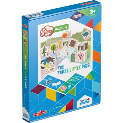 GeoMagWorld Magicube Story Building The Three Little Pigs Building Set, 144 pieces (GMW231)