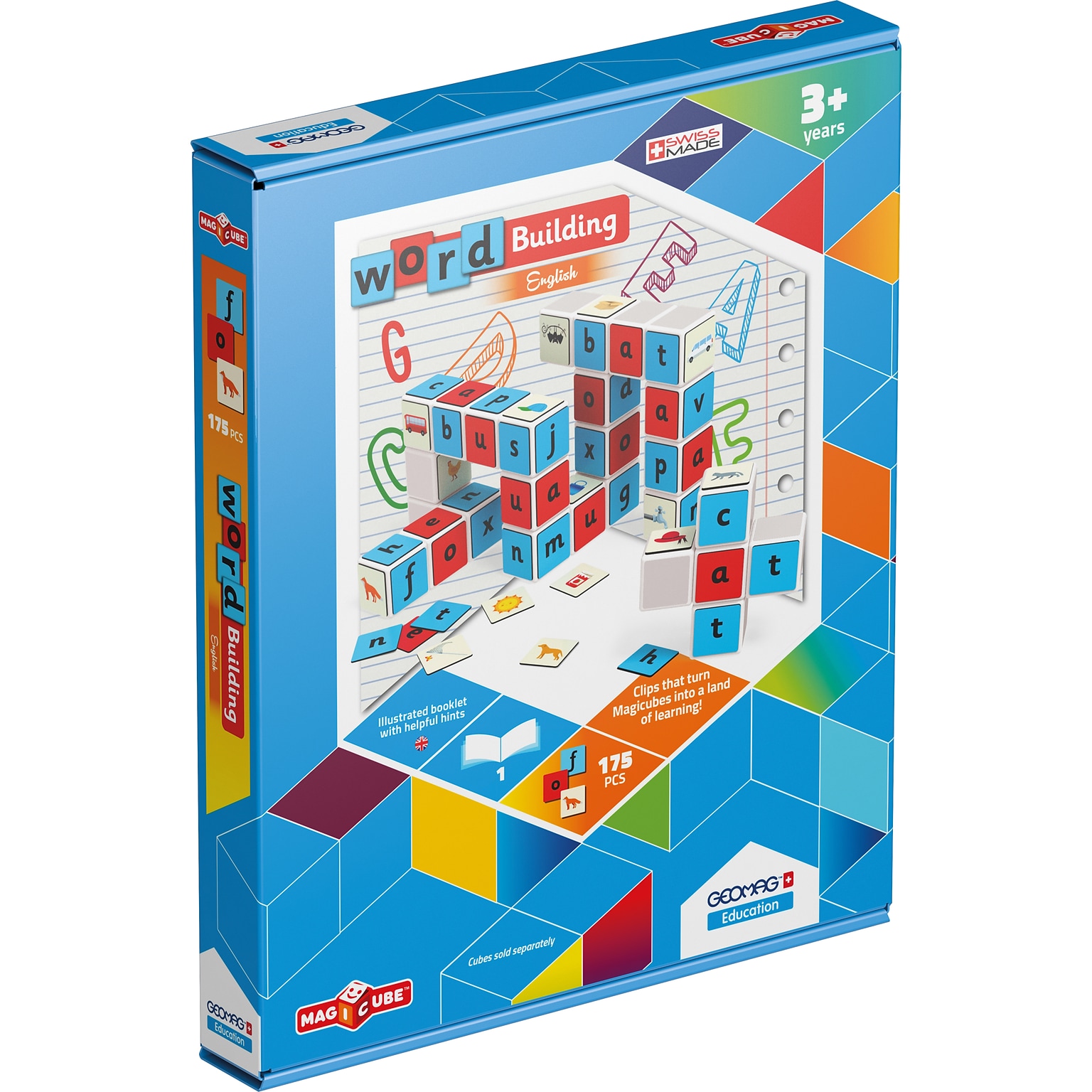 GeoMagWorld Magicube Word Building Set, 176 pieces (GMW234)