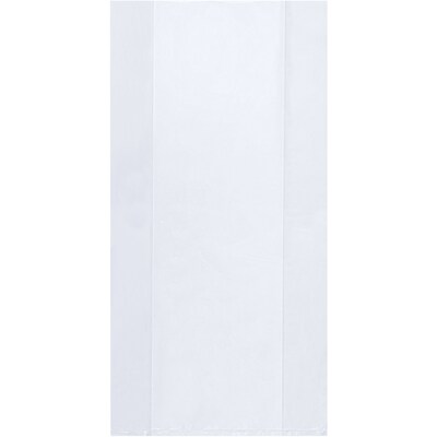 8 x 18 Gusseted Poly Bags, 2 Mil, Clear, 1000/Carton (PB4287)