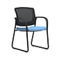 Union & Scale Workplace2.0™ Vinyl and Mesh Guest Chair, Lagoon, Integrated Lumbar, Fixed Arms (53291)