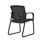 Union & Scale™ Workplace2.0™ 500 Series Vinyl and Mesh Guest Chair, Carbon, Integrated Lumbar, Fixed Arms (53290)