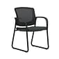 Union & Scale™ Workplace2.0™ 500 Series Vinyl and Mesh Guest Chair, Carbon, Integrated Lumbar, Fixed