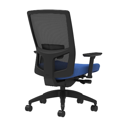 Union & Scale Workplace2.0™ Vinyl Task Chair, Marine Blue, Adjustable Lumbar, 2D Arms, Advanced Synchro (53283)