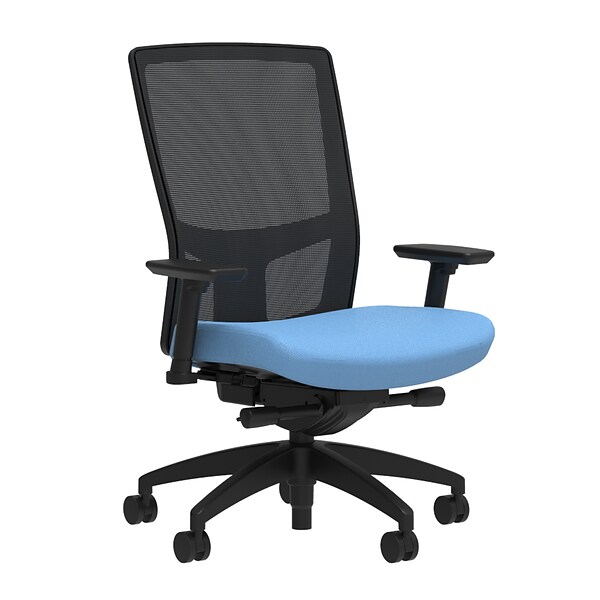 Union & Scale Workplace2.0™ Vinyl Task Chair, Lagoon, Integrated Lumbar, 2D Arms, Advanced Synchro (53285)