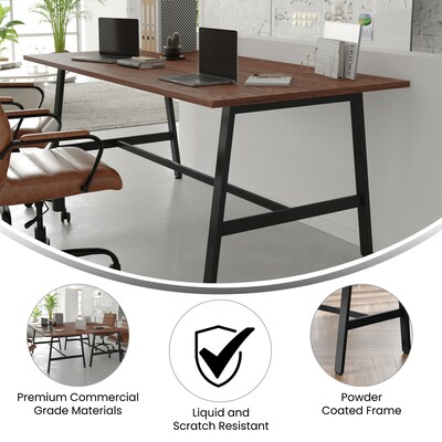 Flash Furniture Redmond 72"W x 36"D Conference Table, Laminate, Walnut (MTM7236WLTABF)