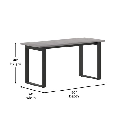 Flash Furniture Redmond 60"W x 24"D Conference Table, Laminate, Gray Oak (MTM6024LTGRYUBF)