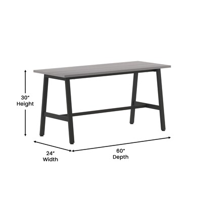 Flash Furniture Redmond 60"W x 24"D Conference Table, Laminate, Gray Oak (MTM6024LTGRYABF)