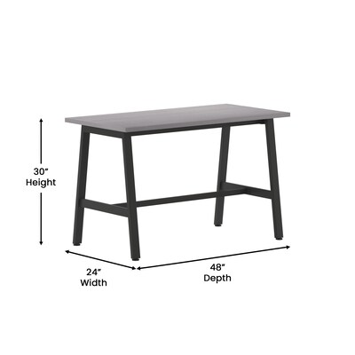 Flash Furniture Redmond 48"W x 24"D Conference Table, Laminate, Gray Oak (MTM4824LTGRYABF)