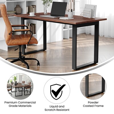 Flash Furniture Redmond 60"W x 30"D Conference Table, Laminate, Walnut (MTM6030WLTUBF)