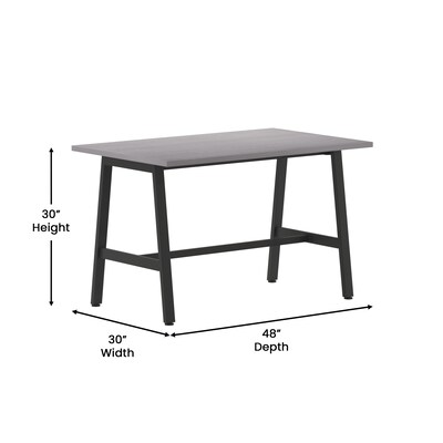 Flash Furniture Redmond 48"W x 30"D Conference Table, Laminate, Gray Oak (MTM4830LTGRYABF)