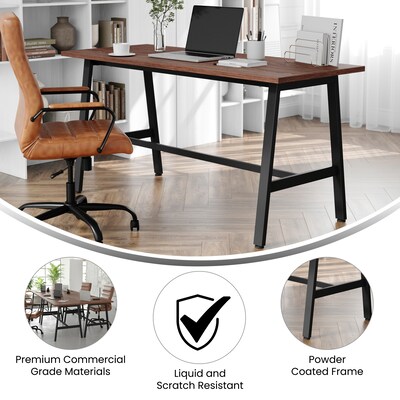 Flash Furniture Redmond 60"W x 24"D Conference Table, Laminate, Walnut (MTM6024WLTABF)